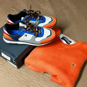 Tommy Hilfiger combo - xl sweater+ size 11 shoes